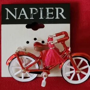BRAND NEW, NAPIER, RED BICYCLE PIN!!!