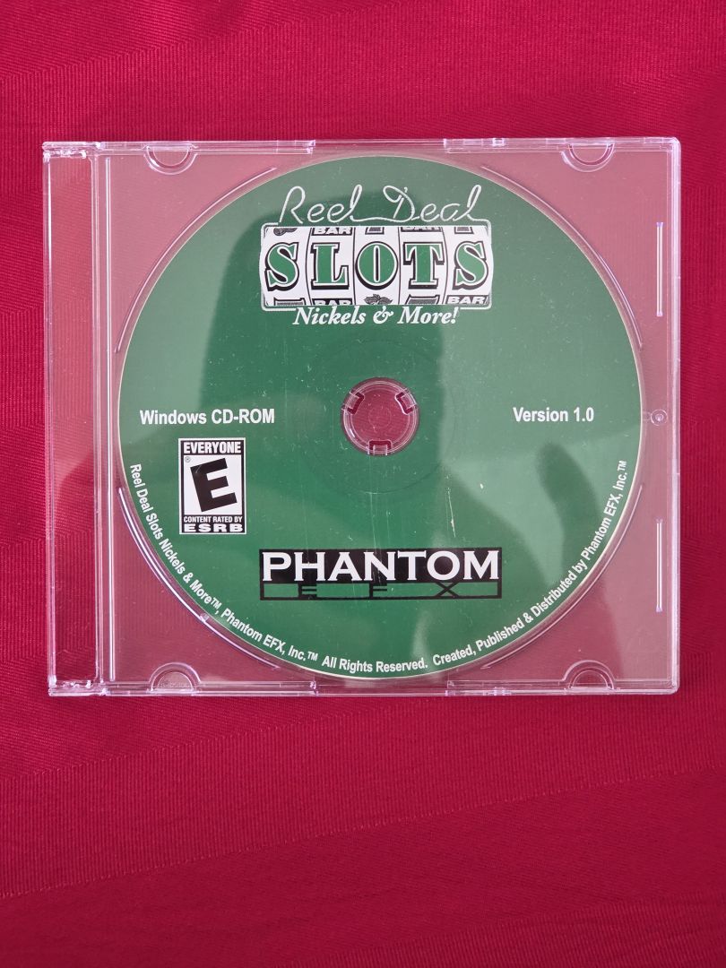 GENTLY USED, 2010 PHANTOM E.F.X., REEL DEAL SLOTS, NICKELS AND MORE CD-ROM GAME!!!