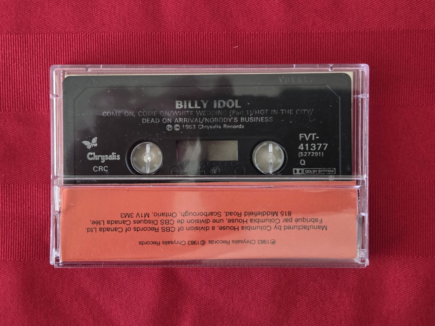 VINTAGE 1982, BILLY IDOL, BILLY IDOL CASSETTE!!!