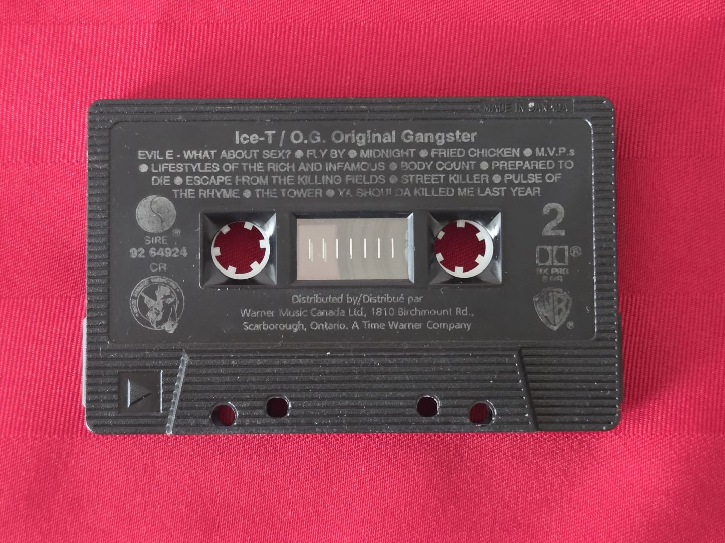 1991 ICE-T, O.G. ORIGINAL GANGSTER CASSETTE!!!
