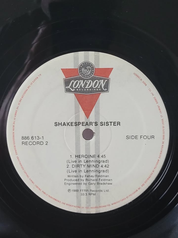 VINTAGE 1989, SHAKESPEAR'S SISTER, HEROINE 12" E.P.!!!