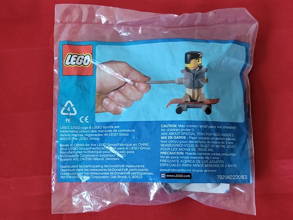 2004 LEGO, SKATE BOARDER TOY, MINT IN THE PACKAGE!!!