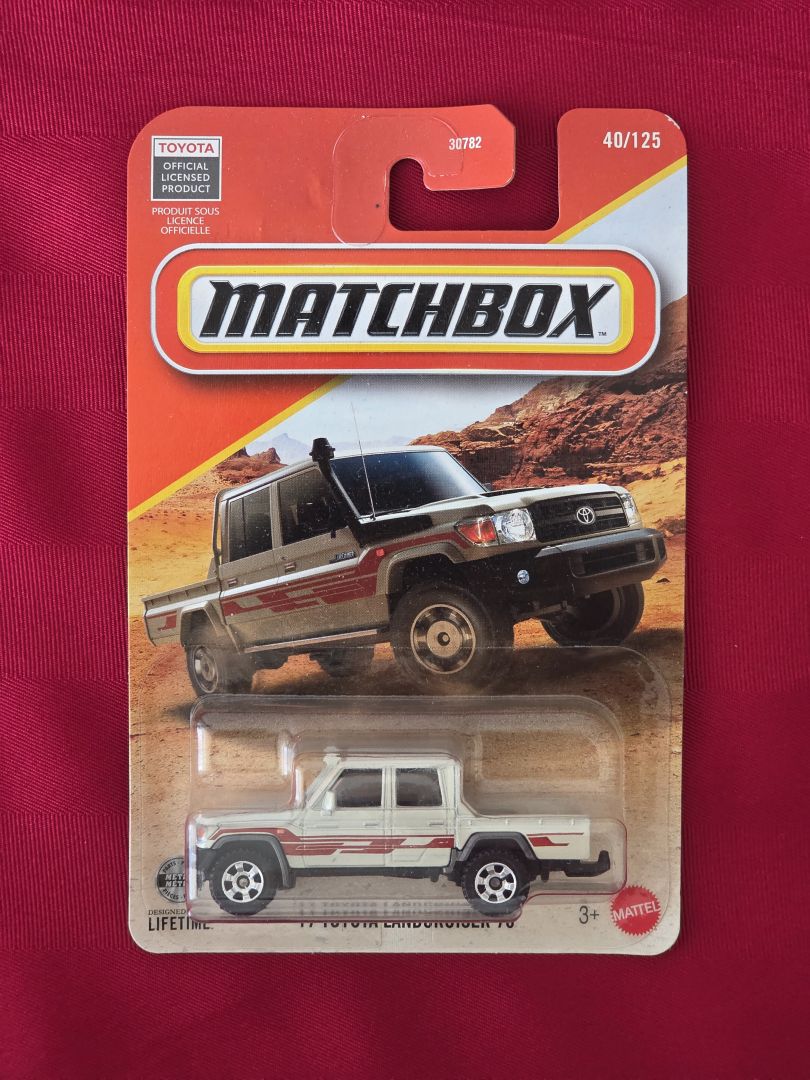 2026 MATCHBOX, '17 TOYOTA LAND CRUISER 78, MINT IN THE PACKAGE!!!