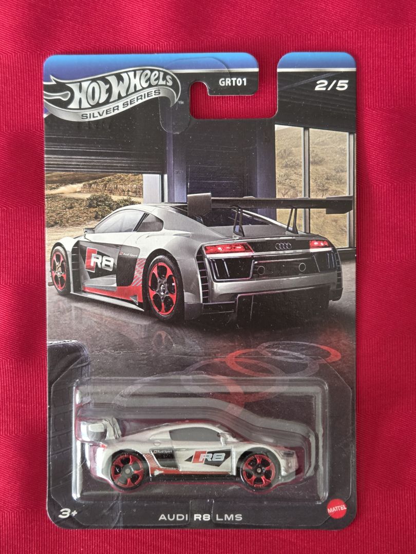 2026 HOT WHEELS, SILVER SERIES, AUDI R8 LMS, MINT IN THE PACKAGE!!!