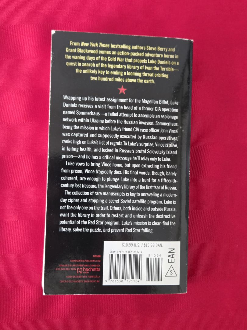 2024, FIRST EDITION, RED STAR FALLING BY STEVE BERRY AND GRANT BLACKWOOD!!!