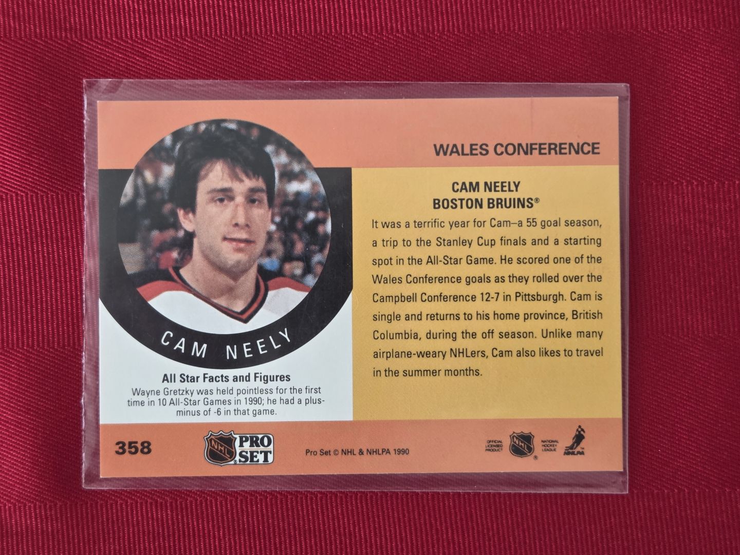 1990 NHL PRO SET, CAM NEELY, 1990 ALL STAR GAME HOCKEY CARD, STILL SEALED!!!