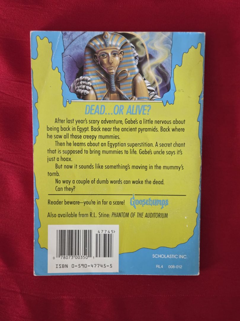 1994 FIRST EDITION, GOOSEBUMPS, RETURN OF THE MUMMY BY R.L. STINE!!!