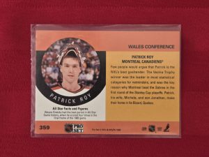 1990 NHL PRO SET, PATRICK ROY, 1990 ALL STAR HOCKEY GAME, HOCKEY CARD, STILL SEALED!!!