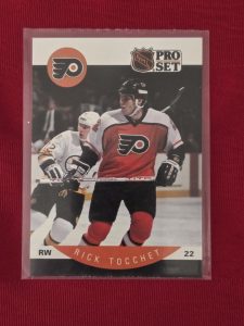 1990 NHL PRO SET, RICK TOCCHET, PHILADELPHIA FLYERS HOCKEY CARD, STILL SEALED!!!
