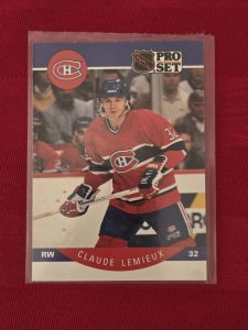 1990 NHL PRO SET, CLAUDE LEMIEUX, MONTREAL CANADIENS HOCKEY CARD, STILL SEALED!!!