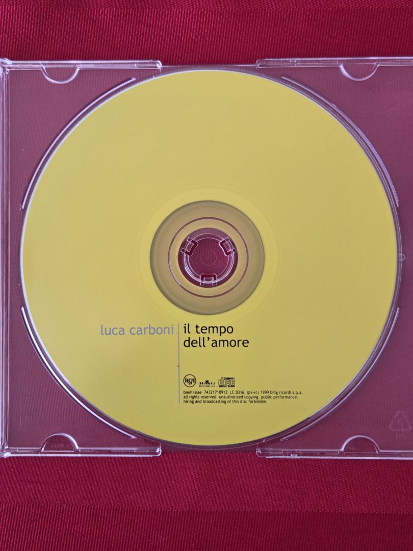 1999 LUCA CARBONI, IL TEMPO DELL'AMORE CD!!!