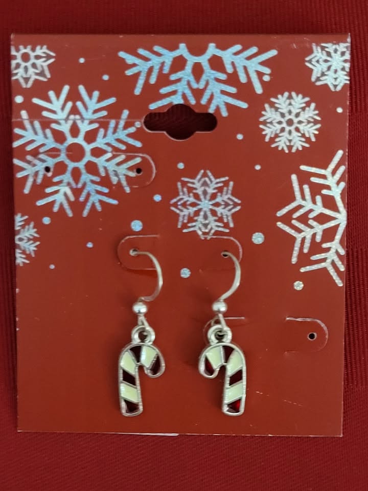 BRAND NEW, KOHLS, CANDY CANE EARRINGS!!!